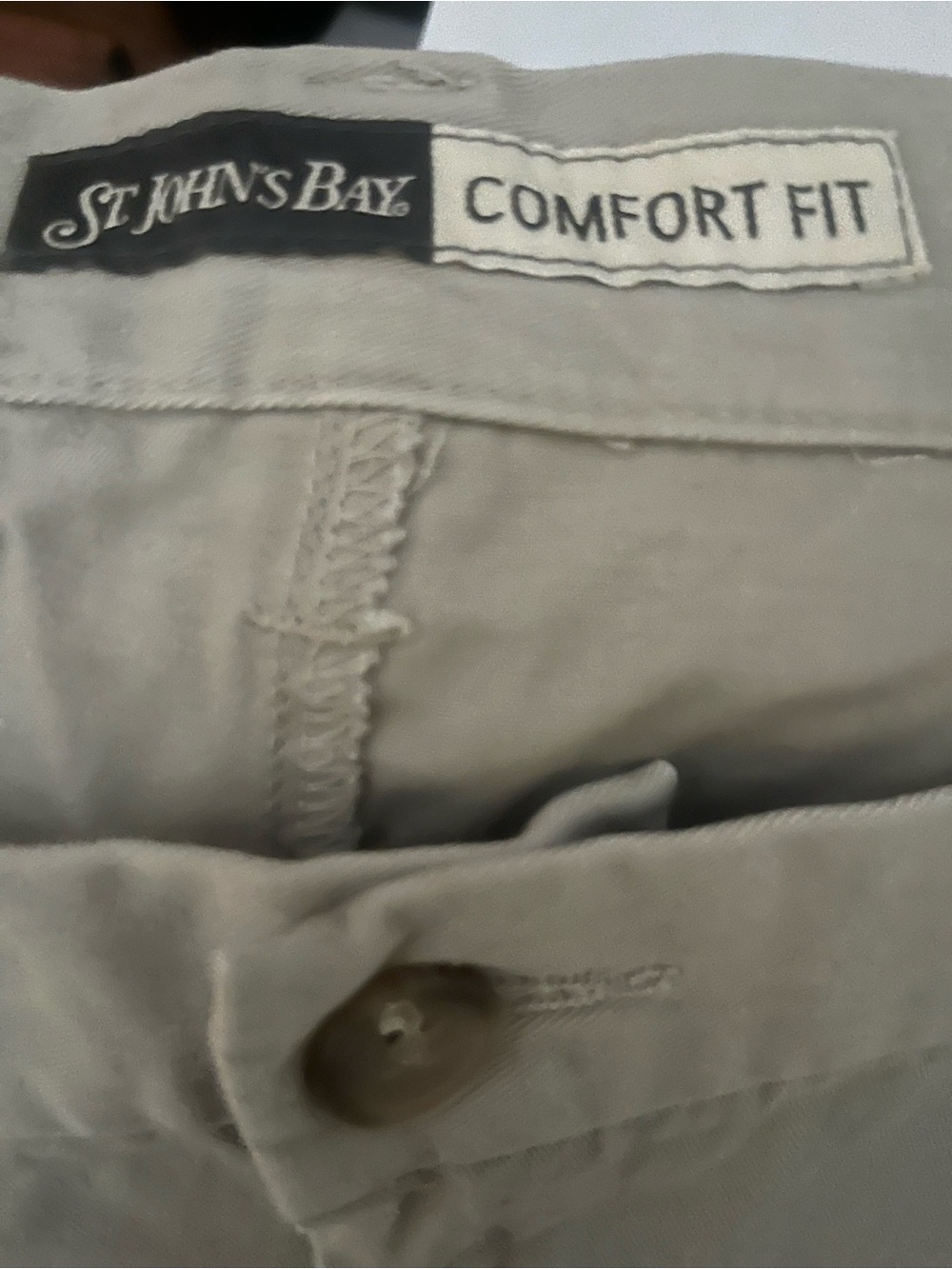 St. John's Bay Men's Comfort Fit Khaki/Taupe Chinos